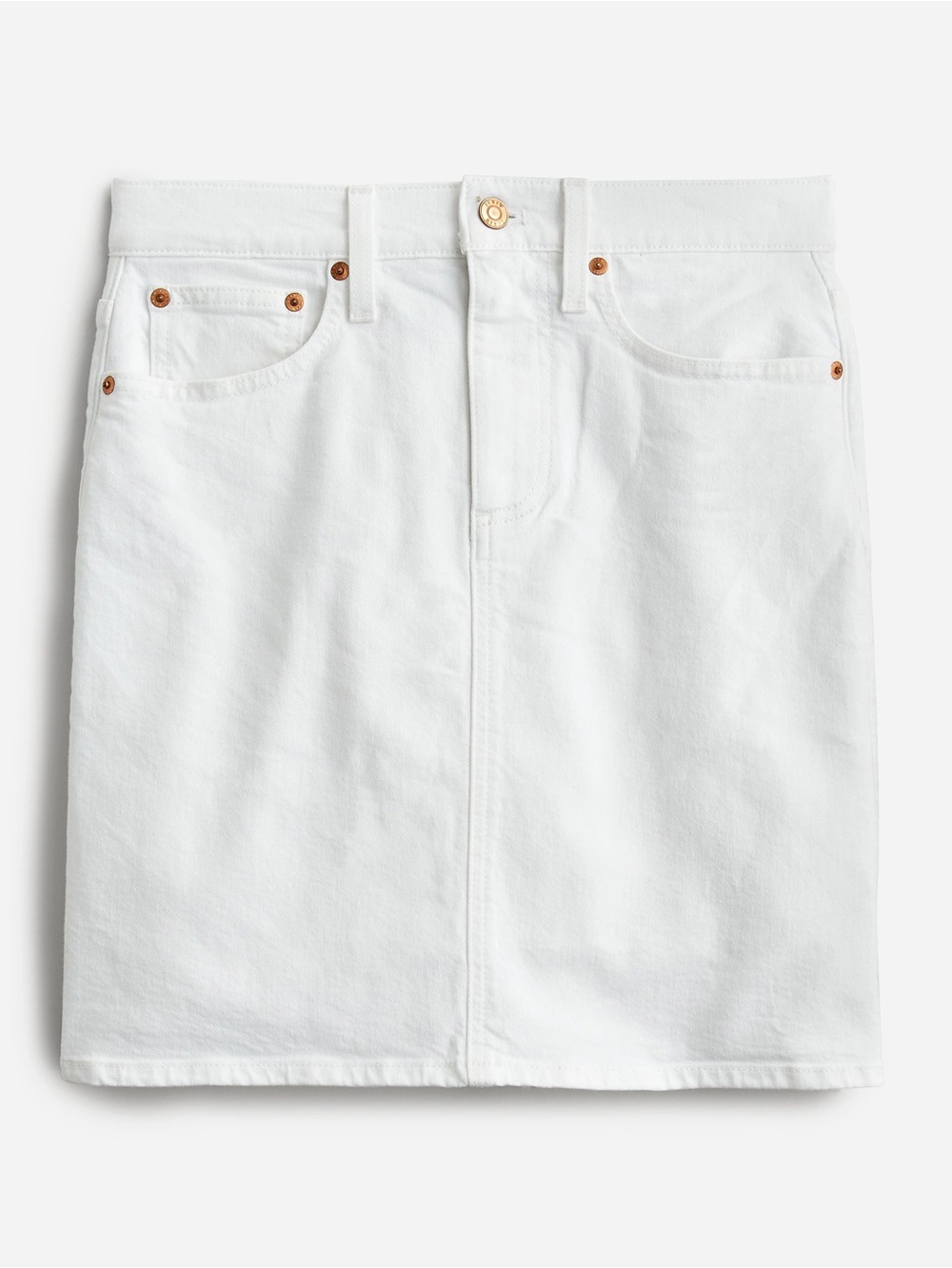 J. Crew White Denim Mini Skirt